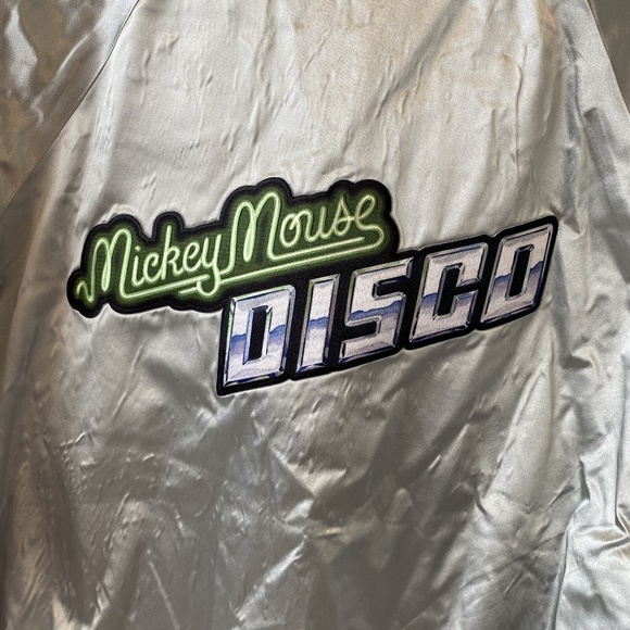 Walt Disney Imagineering Exclusive Large Mickey Disco Silver Varsity Jacket NWT - Picture 11 of 14